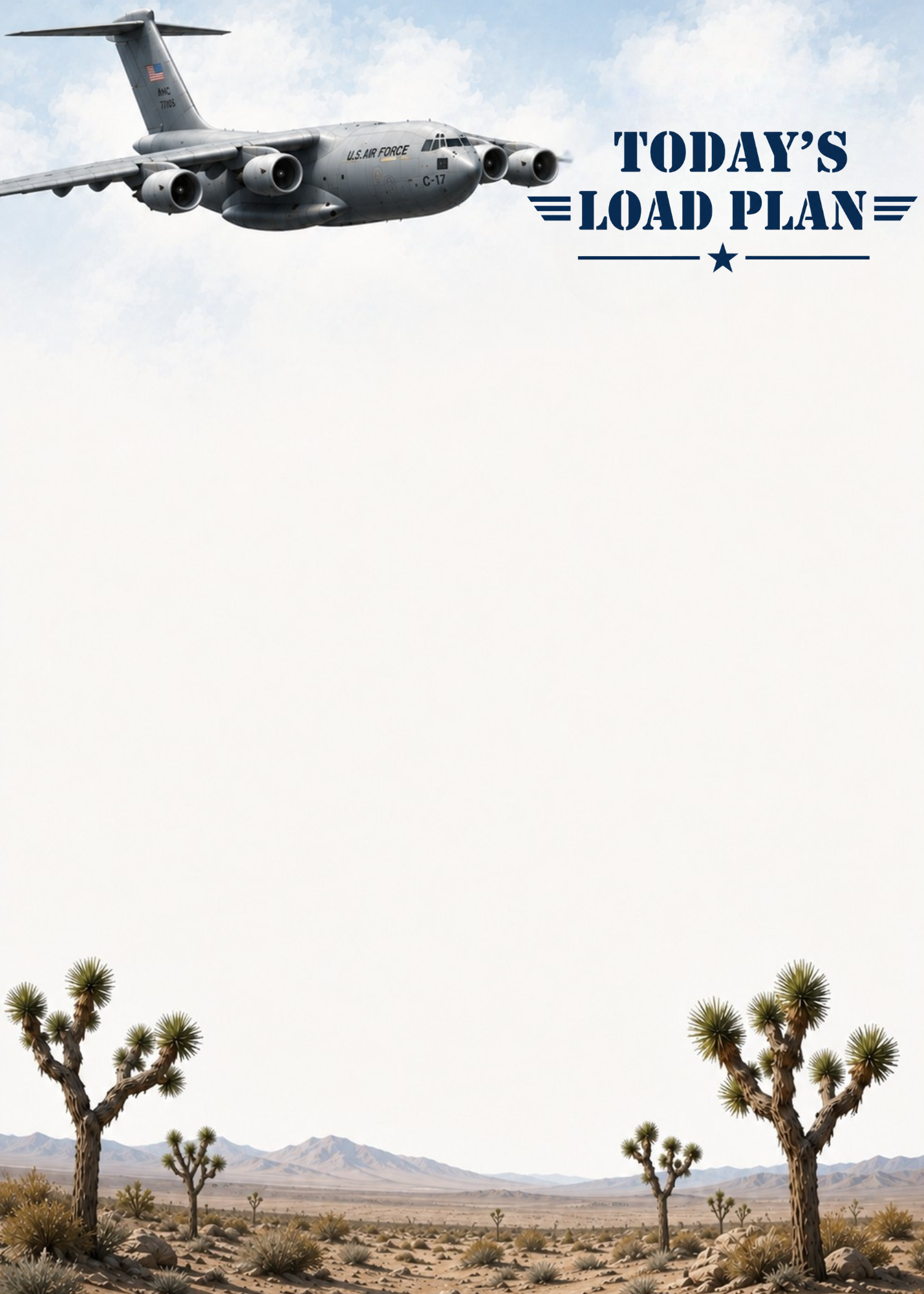C-17 Aircraft Notepad
