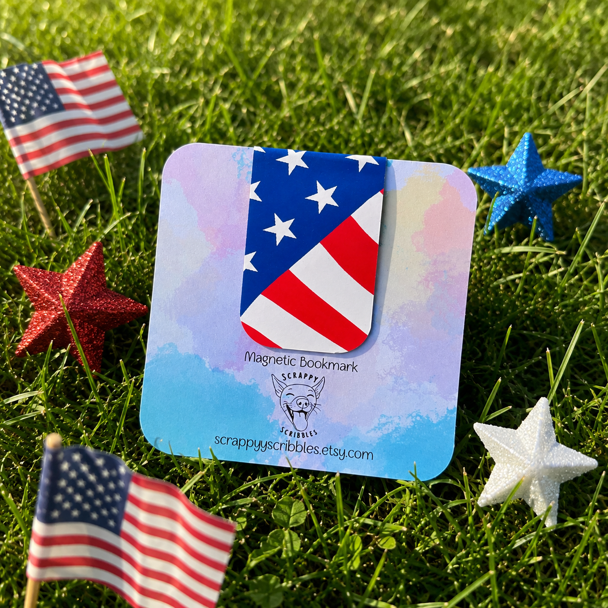 American Flag Magnetic Bookmark