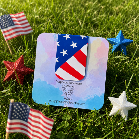 American Flag Magnetic Bookmark