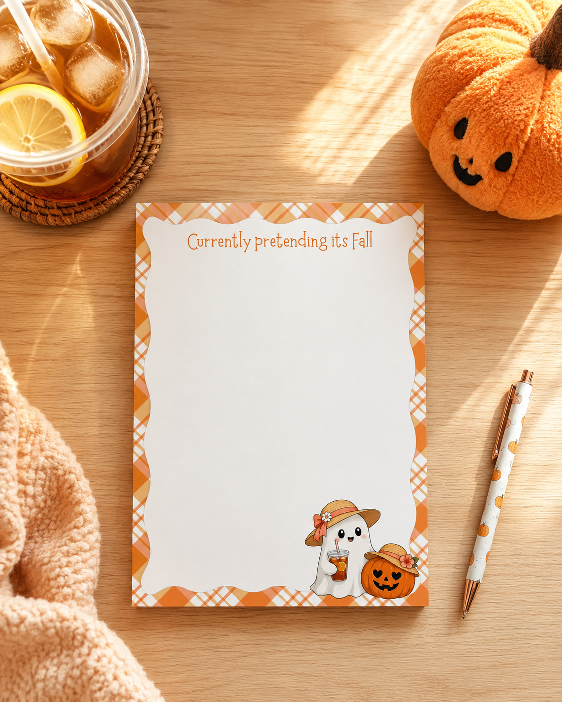 Summer Ghost Sippin’ Tea Notepad