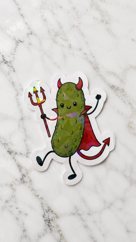 Silly Devil Pickle Sticker