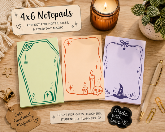 Halloween 4x6 Notepad Bundle, 3-Pack