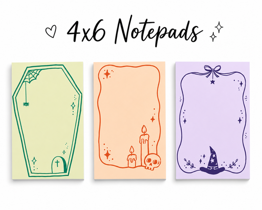 Halloween 4x6 Notepad Bundle, 3-Pack