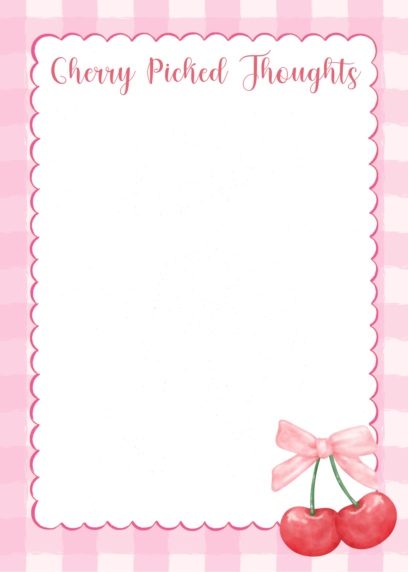 Cherry Picked Thoughts Notepad